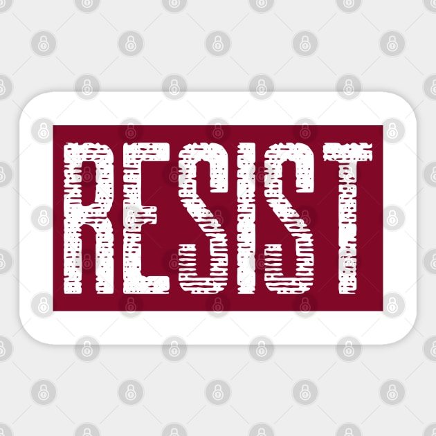 Resist Sticker by Stylecombinator